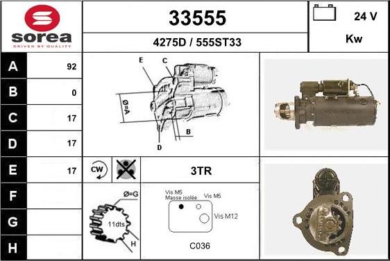 EAI 33555 - Стартер vvparts.bg