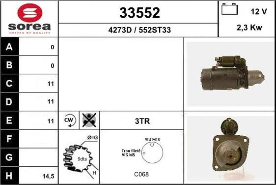 EAI 33552 - Стартер vvparts.bg