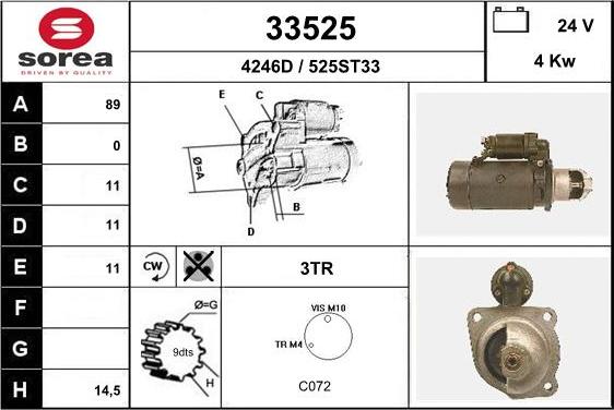 EAI 33525 - Стартер vvparts.bg