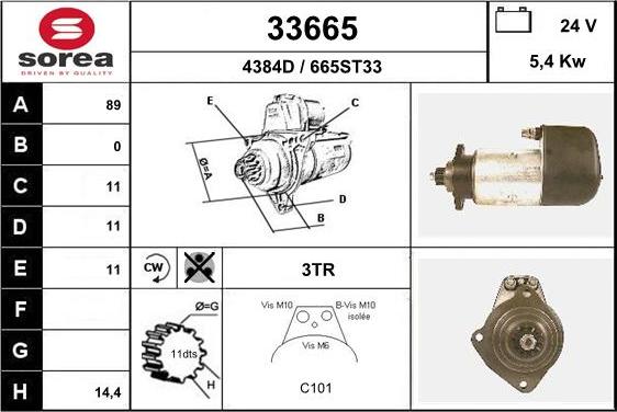 EAI 33665 - Стартер vvparts.bg