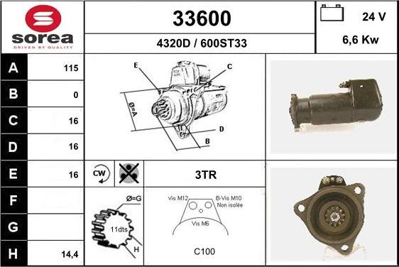 EAI 33600 - Стартер vvparts.bg