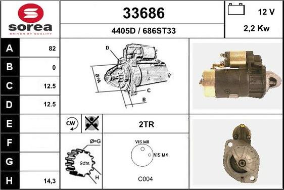 EAI 33686 - Стартер vvparts.bg