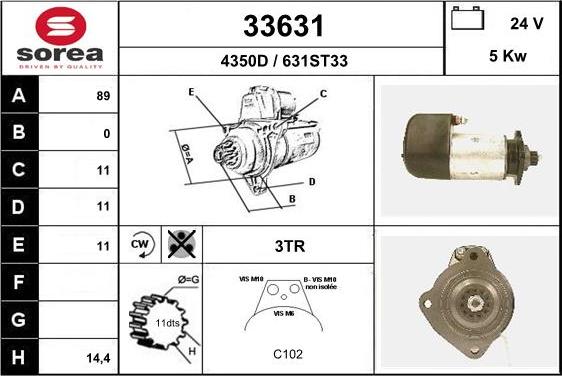 EAI 33631 - Стартер vvparts.bg