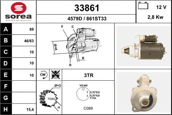 EAI 33861 - Стартер vvparts.bg