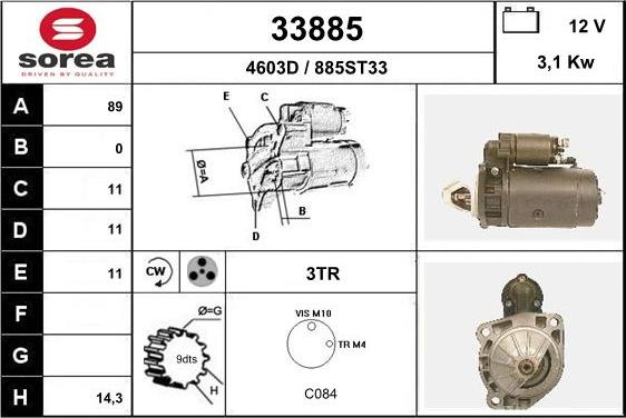 EAI 33885 - Стартер vvparts.bg