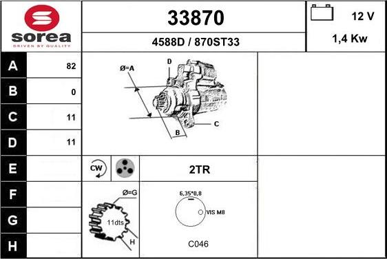 EAI 33870 - Стартер vvparts.bg