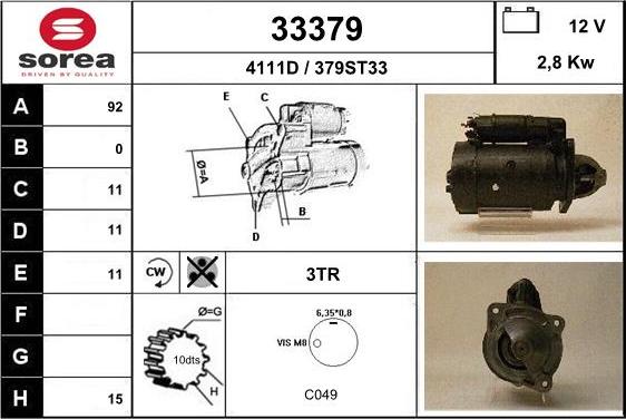 EAI 33379 - Стартер vvparts.bg