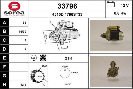 EAI 33796 - Стартер vvparts.bg