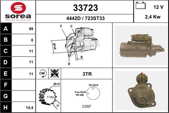 EAI 33723 - Стартер vvparts.bg