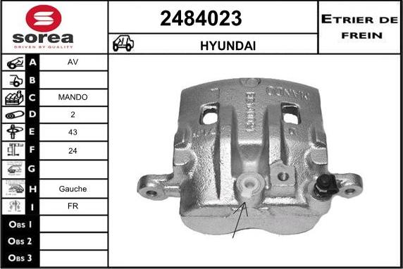 EAI 2484023 - Спирачен апарат vvparts.bg