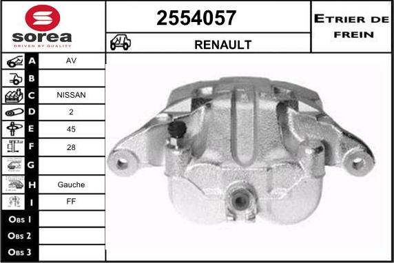 EAI 2554057 - Спирачен апарат vvparts.bg