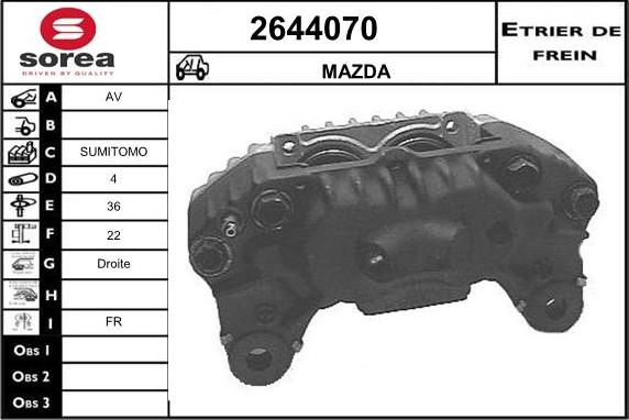 EAI 2644070 - Спирачен апарат vvparts.bg