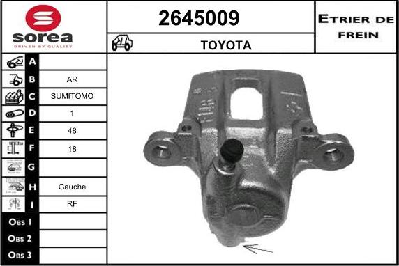 EAI 2645009 - Спирачен апарат vvparts.bg