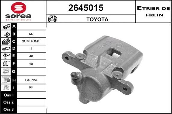 EAI 2645015 - Спирачен апарат vvparts.bg