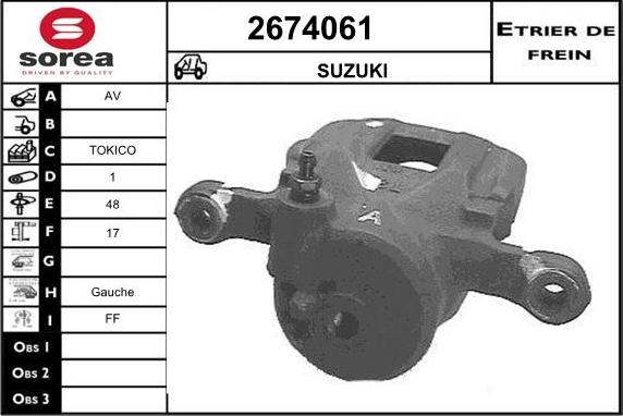 EAI 2674061 - Спирачен апарат vvparts.bg