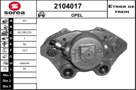 EAI 2104017 - Спирачен апарат vvparts.bg