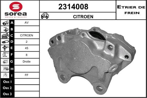 EAI 2314008 - Спирачен апарат vvparts.bg