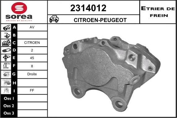 EAI 2314012 - Спирачен апарат vvparts.bg