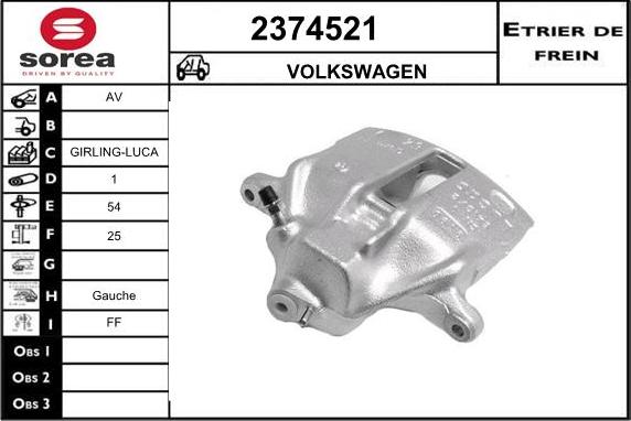 EAI 2374521 - Спирачен апарат vvparts.bg