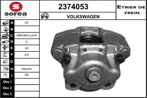 EAI 2374053 - Спирачен апарат vvparts.bg