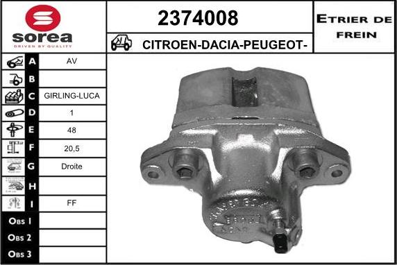 EAI 2374008 - Спирачен апарат vvparts.bg