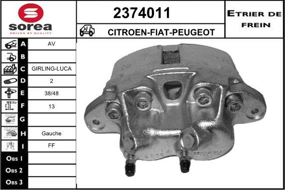 EAI 2374011 - Спирачен апарат vvparts.bg