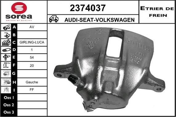 EAI 2374037 - Спирачен апарат vvparts.bg