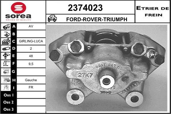 EAI 2374023 - Спирачен апарат vvparts.bg