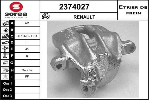 EAI 2374027 - Спирачен апарат vvparts.bg