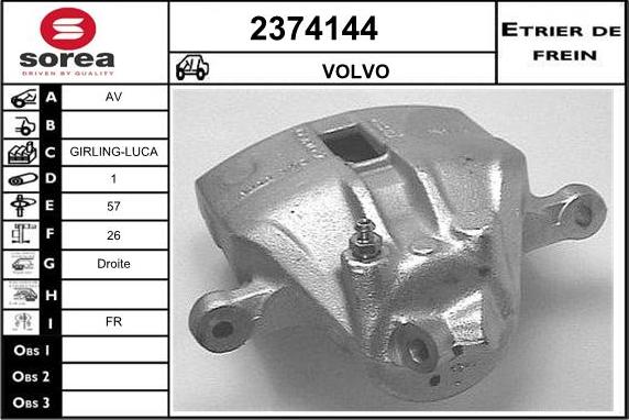 EAI 2374144 - Спирачен апарат vvparts.bg