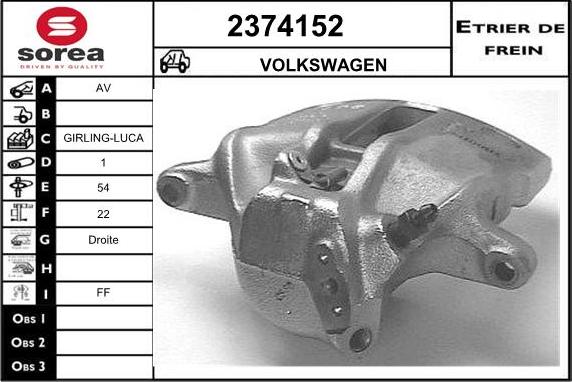 EAI 2374152 - Спирачен апарат vvparts.bg