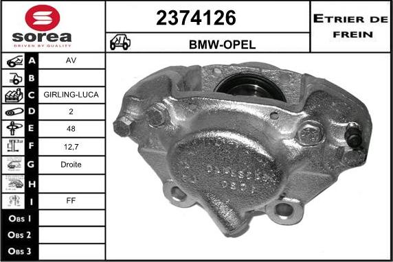 EAI 2374126 - Спирачен апарат vvparts.bg