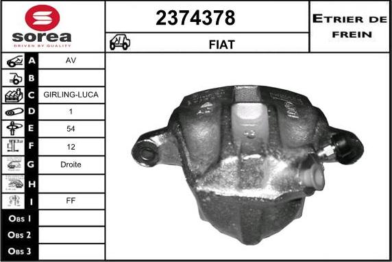 EAI 2374378 - Спирачен апарат vvparts.bg