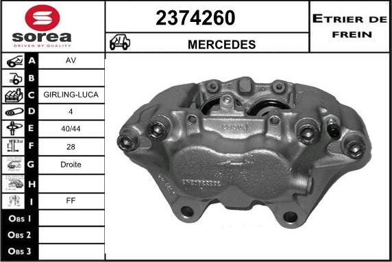 EAI 2374260 - Спирачен апарат vvparts.bg