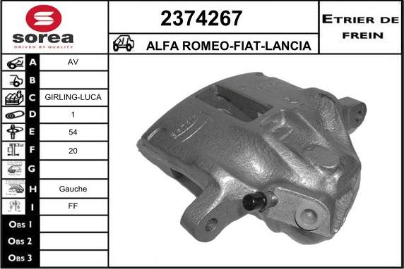 EAI 2374267 - Спирачен апарат vvparts.bg