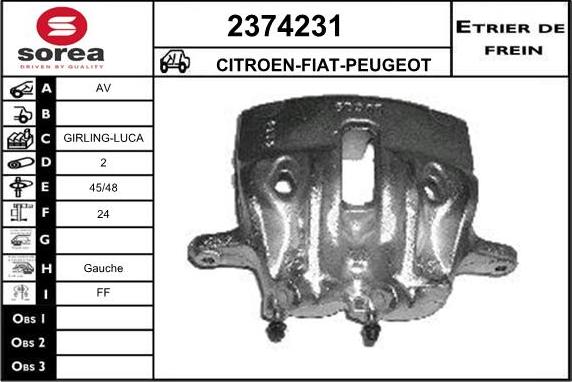 EAI 2374231 - Спирачен апарат vvparts.bg