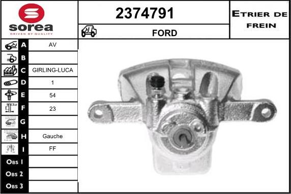 EAI 2374791 - Спирачен апарат vvparts.bg