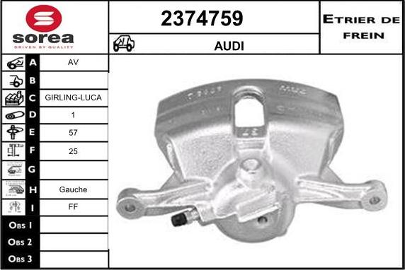 EAI 2374759 - Спирачен апарат vvparts.bg