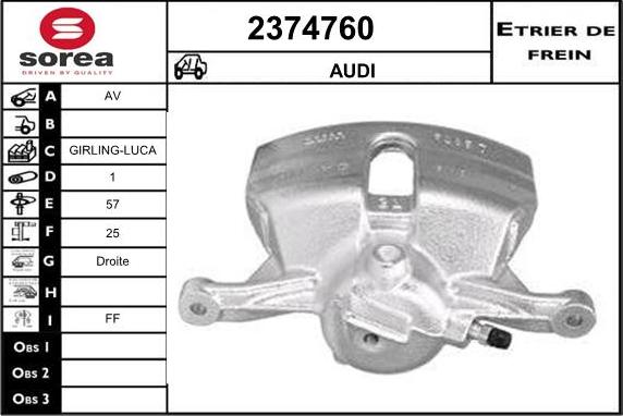 EAI 2374760 - Спирачен апарат vvparts.bg