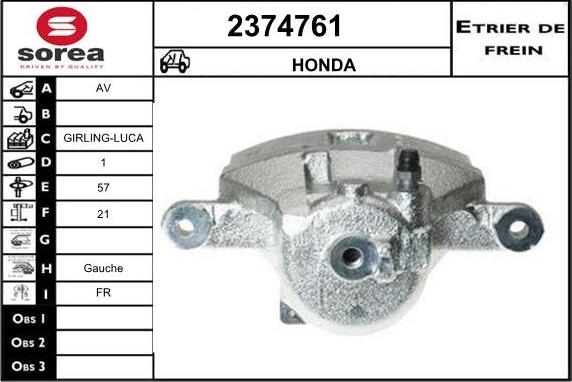 EAI 2374761 - Спирачен апарат vvparts.bg