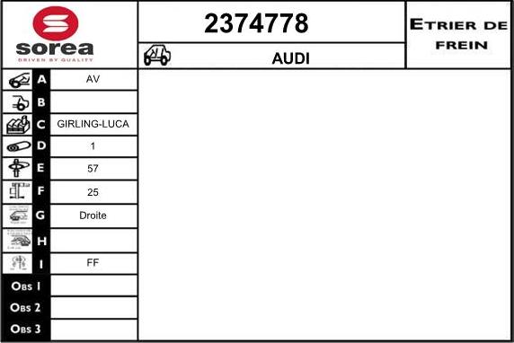 EAI 2374778 - Спирачен апарат vvparts.bg