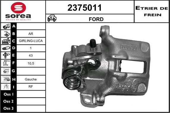 EAI 2375011 - Спирачен апарат vvparts.bg