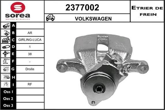 EAI 2377002 - Спирачен апарат vvparts.bg