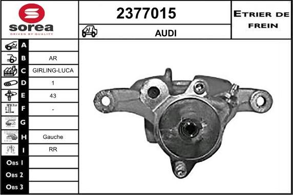 EAI 2377015 - Спирачен апарат vvparts.bg