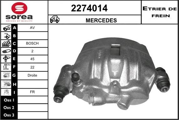 EAI 2274014 - Спирачен апарат vvparts.bg