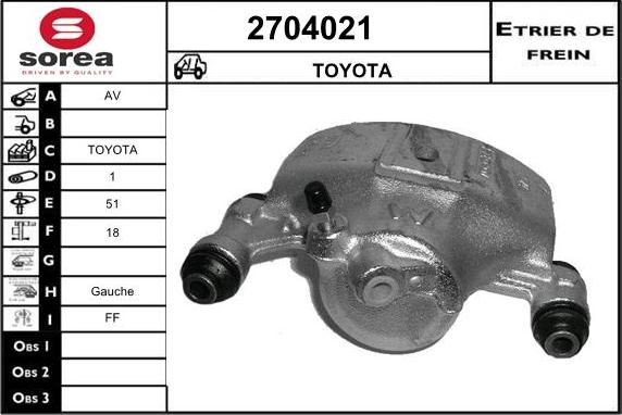 EAI 2704021 - Спирачен апарат vvparts.bg