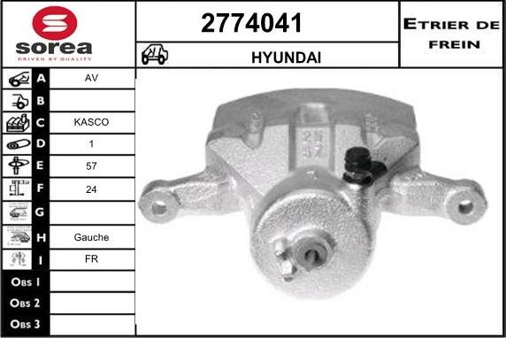 EAI 2774041 - Спирачен апарат vvparts.bg