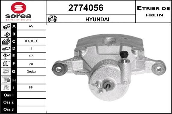 EAI 2774056 - Спирачен апарат vvparts.bg