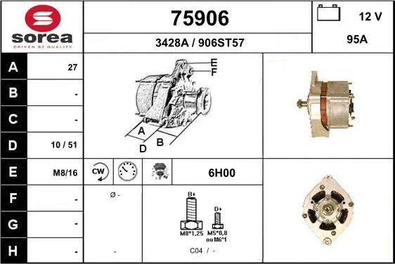 EAI 75906 - Генератор vvparts.bg