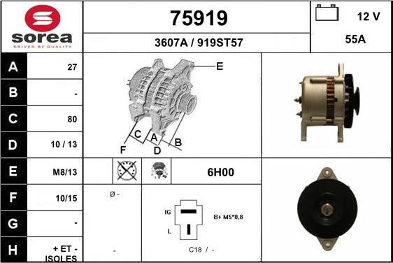 EAI 75919 - Генератор vvparts.bg